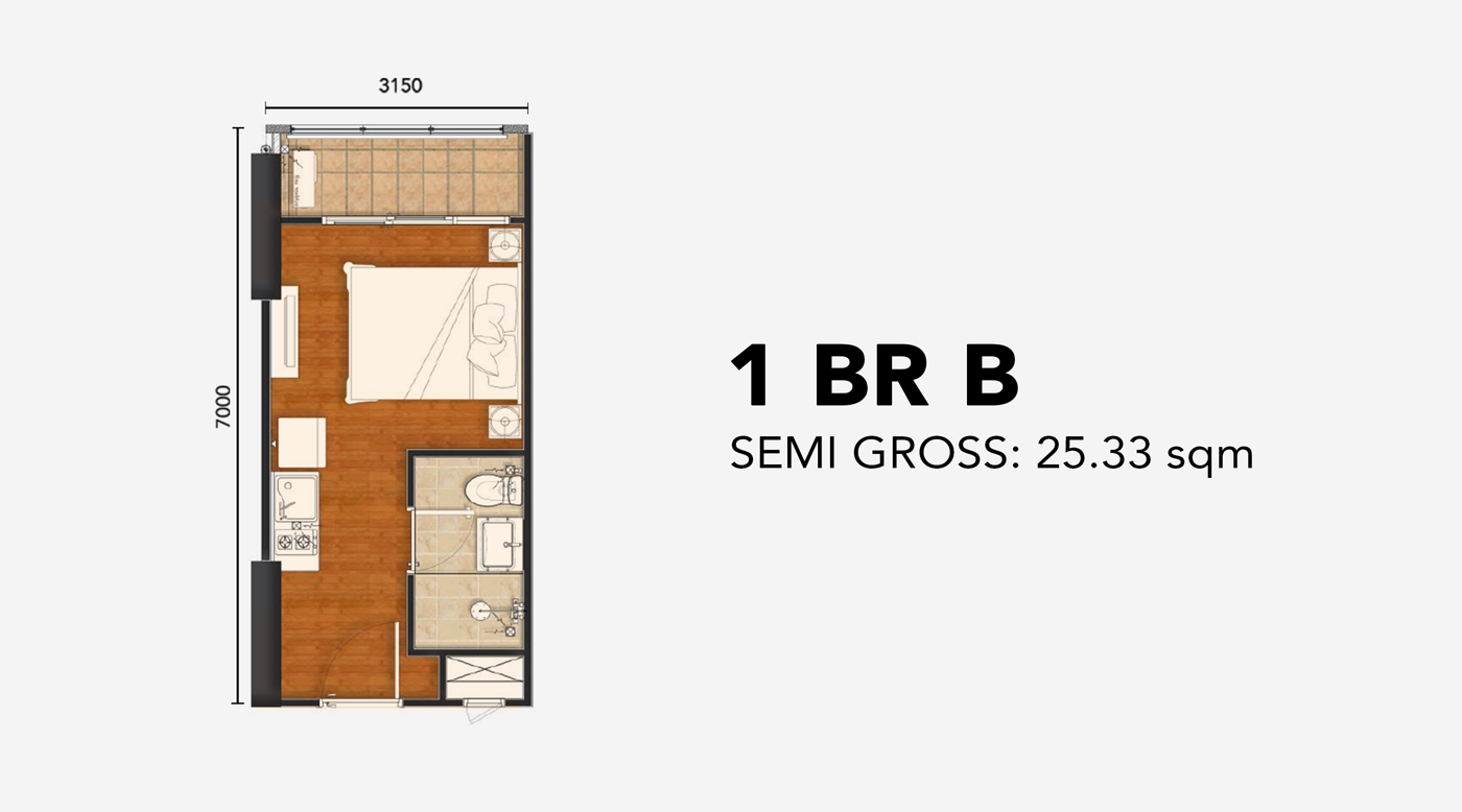 1 BR B